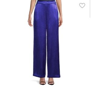 NWT Kolbi Halperin wide leg satin pants